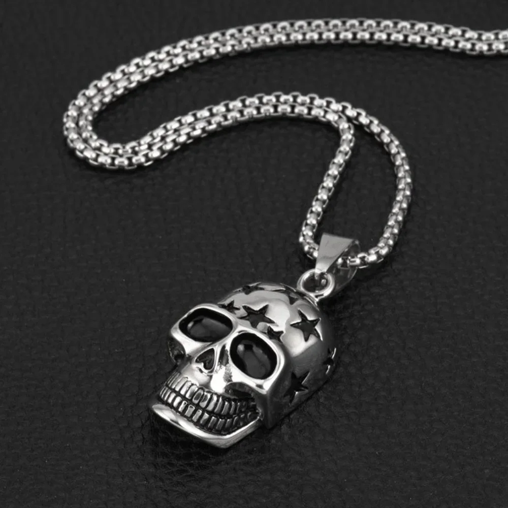 ❤️Ghost head Skull pendant Necklace for women/men, N90201P164